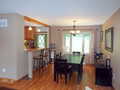 Open concept brings the kitchen and dining room to
