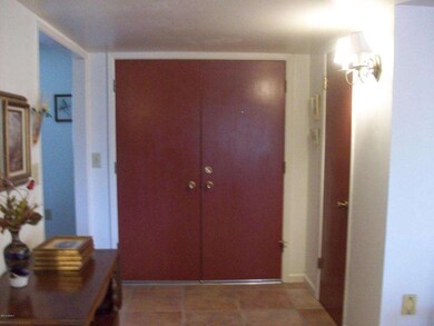 Double doors at entry