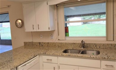 great view of backyard from kitchen