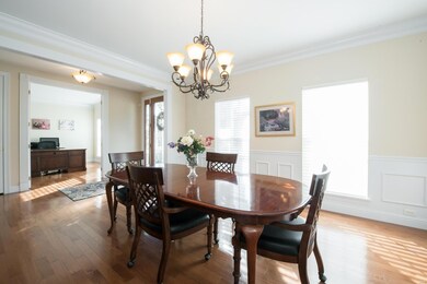 Hardwood floors and 9 ft ceilings in the entry foyer, dining room and office!