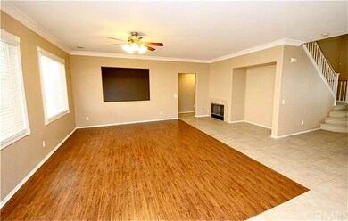 Media niche and fireplace plus a cut-put wall that