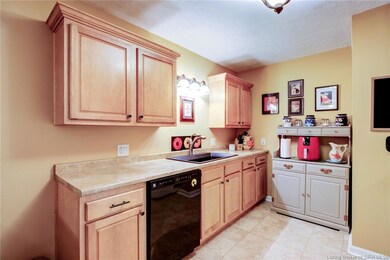 Kitchen with updated birch cabinets