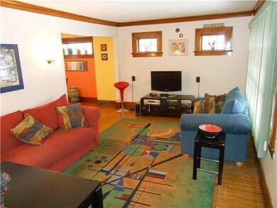Living Room. A large living room with crown moldin
