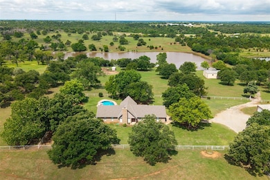 Bird's eye view of a nearby body of water