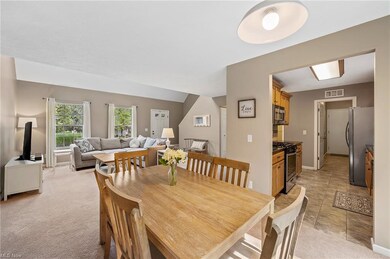 View of dining area opening up to the great room a