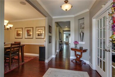 Entry with custom wall for decor