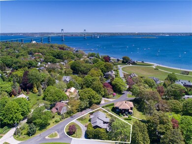 View of Newport Bridge, Narragansett Bay, and Newp