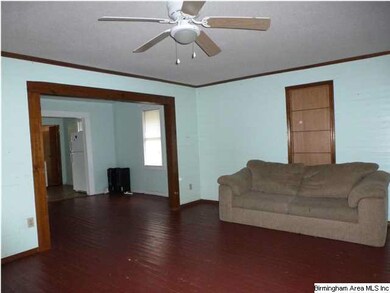 Large living room leading into the dining room