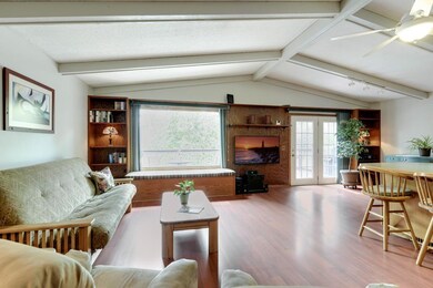 Vaulted ceilings in the living room