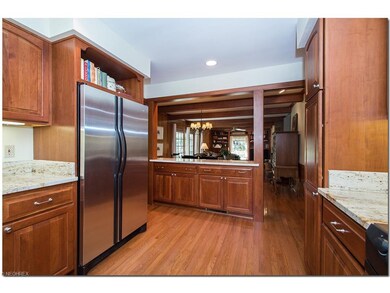 Kitchen view of granite serving bar, casual dining
