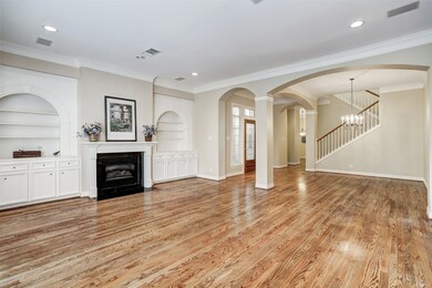 The attractive built-ins provide good storage.  Wiring for virtually any electronic device is easily accessible.