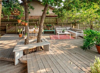 Outside deck area