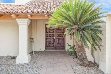 Lovely entry with deep covered porch
