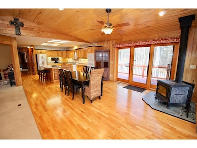 Big open space great for entertaining.  Nice wood 