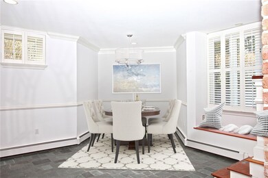 Virtually staged dining room.