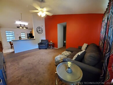Open concept living area open to kitchen. Perfect