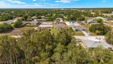 Aerial view of residential area