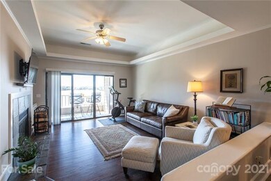Spacious Living Room with Trey Ceiling.