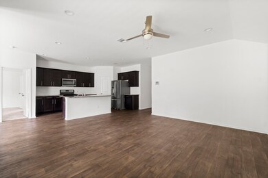 Open space living room and the kitchen