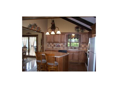 Kitchen flows into dining room making it easy for 