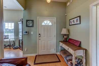 Welcome guests as they enter into this gracious entry.