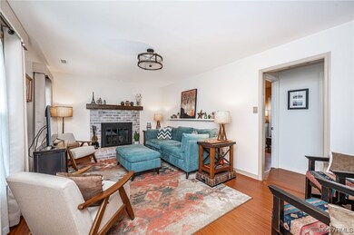 Living room with view of hallway and 1st floor pri