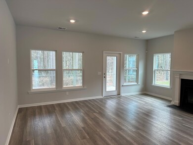 Waverly great room with fireplace