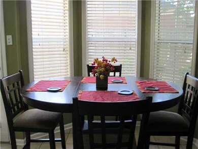 Breakfast area has morning light to brighten your 