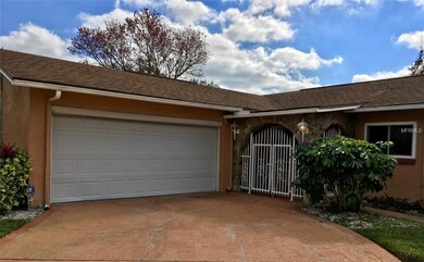 Two car garage and entry way.