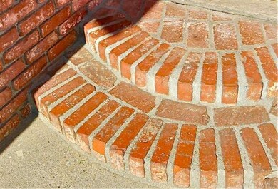 Brick steps at the entryway