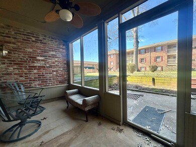 Private screened patio overlooking the courtyard a