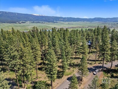 Aerial view of a mountain backdrop