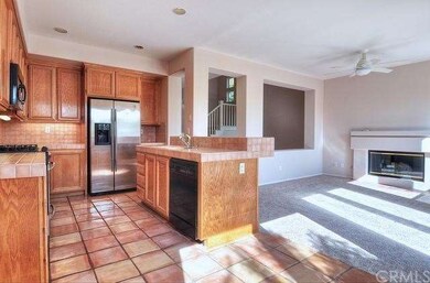 Kitchen opens to family room.