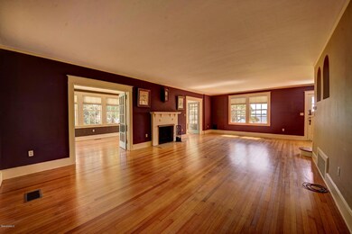 Living Room with views of River