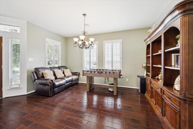 Elegant space with plantation shutters, currently