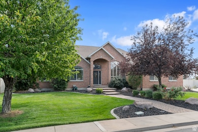 View of front of home with brick siding