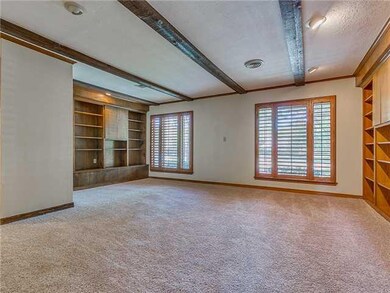 Den/Family/Great Room. Beamed family room, new car