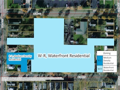 Zoned W-R (Waterfront Residential) &  R-2 (Medium