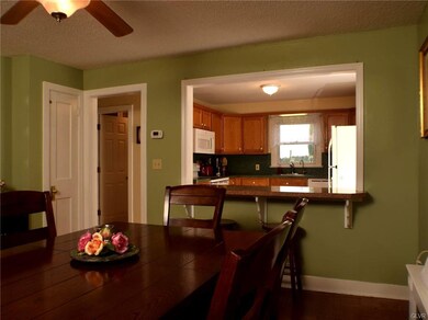 Dining Room view into kitchen.