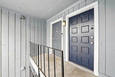 Front door view with smart home lock