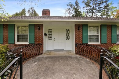 Elegant railings around expansive front porch