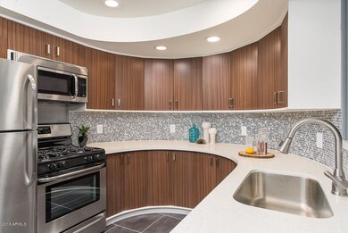 The Unique Curved Kitchen