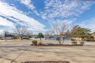 A peek out the front porch with lake beyond