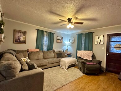 Living room featuring hardwood / wood-style floors