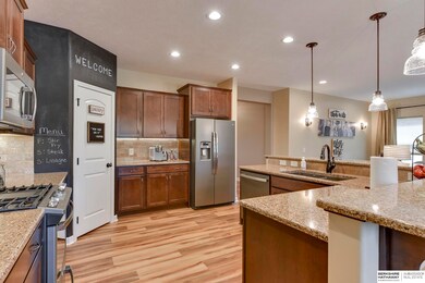 Staggered Cabinets and Walk-in Pantry
