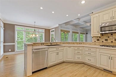 Open Kitchen with view of breakfast area, family r