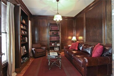 Impeccable Craftsmanship in the Library. This is one of the highlights of this amazing home - crafted with custom raised mahogany panels. Incredible attention to detail - no  expense has been spared in this remarkable room.
