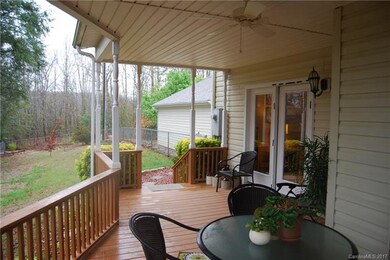Back Porch with fenced yard