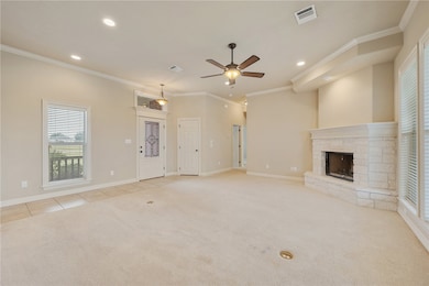 Living Room with Fireplace