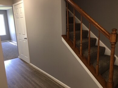 Foyer with new vinyl flooring